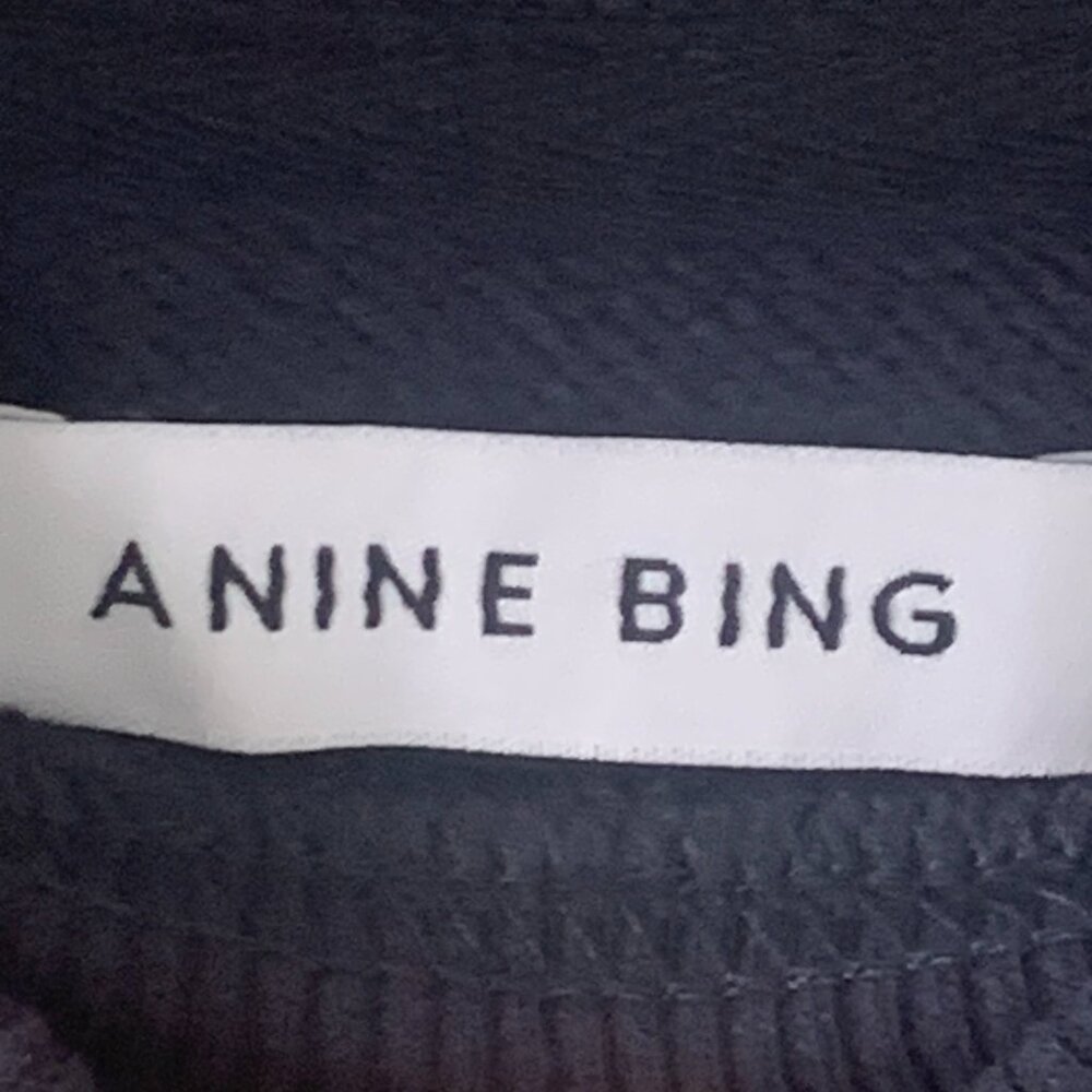 Anine Bing Navy Sweatshirt with Mustard Graphic - Picture 4 of 7